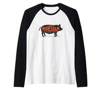 I Can't Keep Calm It's Fair Week County State Pig Hog Show Raglan Baseball Tee