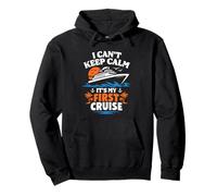 I Can't Keep Calm It's My First Cruise Ocean Sunset Graphic Pullover Hoodie