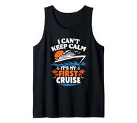 I Can't Keep Calm It's My First Cruise Ocean Sunset Graphic Tank Top