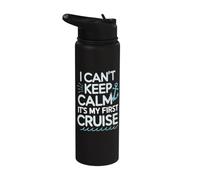 I Can't Keep Calm It's My First Cruise Stainless Steel Insulated Water Bottle