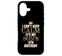 I Can't Keep Calm Its My Son's 4th Birthday Golden Bday Case for iPhone 17
