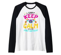 I Can't Keep Calm It's My Son's Birthday Raglan Baseball Tee