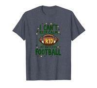 I Can't Keep Calm My Kid Plays Football T-Shirt, Men, Heather Blue, XXL