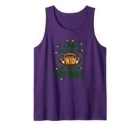 I Can't Keep Calm My Kid Plays Football Tank Top, Men, Purple, XXL