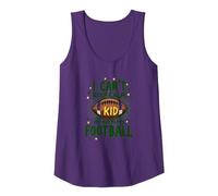I Can't Keep Calm My Kid Plays Football Tank Top, Women, Purple, XXL