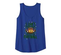 I Can't Keep Calm My Kid Plays Football Tank Top, Women, Royal Blue, M