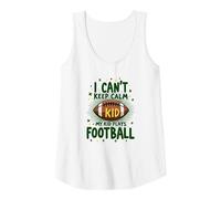 I Can't Keep Calm My Kid Plays Football Tank Top, Women, White, S