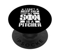 I Cant Keep Calm My Son Is A Pitcher PopSockets Adhesive PopGrip