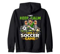 I Can't Keep Calm Soccer Game Day Player Zip Hoodie