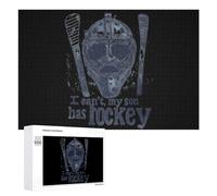 I Cant My Son Has Hockey Stylish Adults Jigsaw Puzzle Funny Wooden Intelligent Game Art Home Decor