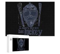 I Cant My Son Has Hockey Stylish Adults Jigsaw Puzzle Funny Wooden Intelligent Game Art Home Decor