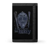I Cant My Son Has Hockey Trifold Men's Wallets with 8 Card Slots & Key Hook Slim Travel Purse Money Clip
