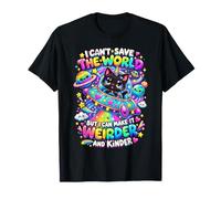 I Can't Save the World but I can Make it weirder Cat UFO T-Shirt