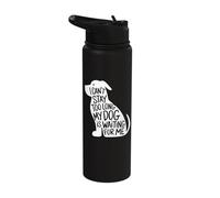 I Can't Stay Too Long My Dog is Waiting for Me Stainless Steel Insulated Water Bottle