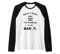 I Can't Studying Bar Exam Law School Attorney Lawyers Grad Raglan Baseball Tee
