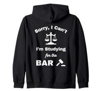 I Can't Studying Bar Exam Law School Attorney Lawyers Grad Zip Hoodie