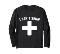 I Can't Swim Funny Beach Summer Vibe Pool Humor Swimmers Tee Long Sleeve T-Shirt