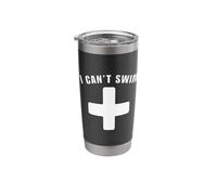 I Can't Swim Funny Beach Summer Vibe Pool Humor Swimmers Tee Stainless Steel Insulated Tumbler