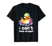 I Can't Think Straight LGBTQ Duck Rainbow Gay Pride T-Shirt