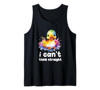 I Can't Think Straight LGBTQ Duck Rainbow Gay Pride Tank Top
