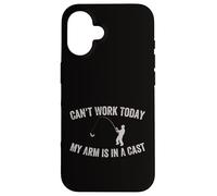 I Can't Work Today My Arm Is In A Cast Fathers Day Fishing Case for iPhone 16