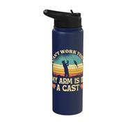 I Can't Work Today My Arm is in A Cast Stainless Steel Insulated Water Bottle