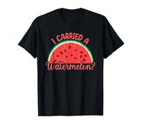 I Carried A Watermelon Funny Summer Fruit Lover Graphic T-Shirt