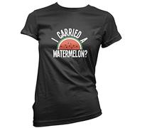 I Carried a Watermelon - Womens T-Shirt - Retro Movie Dancing 8 Black