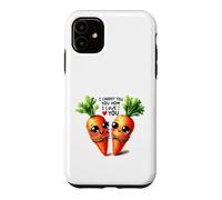 I Carrot Tell You How I Love You Pun Veggie Couple Case for iPhone 11