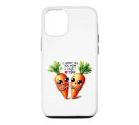 I Carrot Tell You How I Love You Pun Veggie Couple Case for iPhone 12/12 Pro