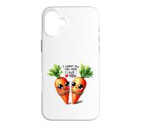 I Carrot Tell You How I Love You Pun Veggie Couple Case for iPhone 16 Plus