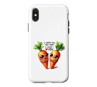 I Carrot Tell You How I Love You Pun Veggie Couple Case for iPhone X/XS