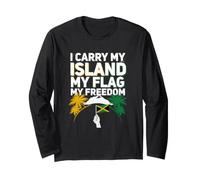 I Carry My Island My Flag My Freedom 6th August Jamaican Long Sleeve T-Shirt