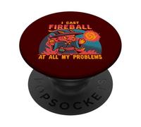 I Cast Fireball at all my problems PopSockets Adhesive PopGrip