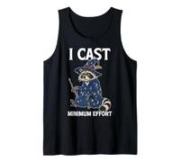 I Cast Minimum Effort Raccoon Wizard Funny Lazy Magic Tank Top