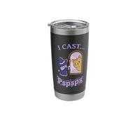 I Cast Pspsps Funny Fantasy Wizard Magic Cute Cat Lover Meme Stainless Steel Insulated Tumbler