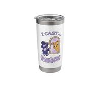 I Cast Pspsps Funny Fantasy Wizard Magic Cute Cat Lover Meme Stainless Steel Insulated Tumbler