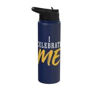 I Celebrate Me Tshirt Motivation Birthday Positive Self Love Stainless Steel Insulated Water Bottle