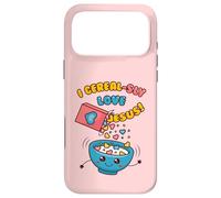 I CEREAL-SLY LOVE JESUS! - Funny Christian Pun - Hearts Case for iPhone 17 Pro Max