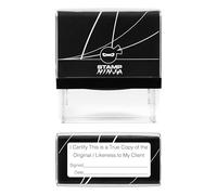 I Certify True Copy of The Original/Likeness to Client Stamp - 58mm x 22mm - Black Ink