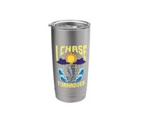 I Chase Tornadoes Funny Meteorologist Hurricane Storm Chaser Stainless Steel Insulated Tumbler
