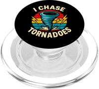 I Chase Tornadoes Funny Storm Chaser Graphic PopSockets PopGrip for MagSafe