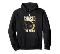 I Chased The Moon Word Stack Dreamer Pullover Hoodie