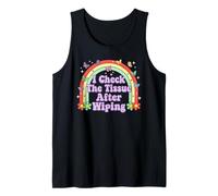 I Check The Tissue After Wiping Funny Adult Humor Rainbow Tank Top