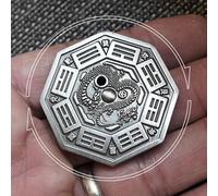 I Ching Divination Coin - Spinning Fortune-Telling Tool for Daily Guidance - Spin and Stop Oracle Coin for Spiritual Insight, Meditation, Mindfulness, Energy Reading, Yin Yang Symbol