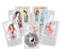 I Ching Oracle - 64-Card Deck of Ancient Wisdom with Asian Watercolor Art