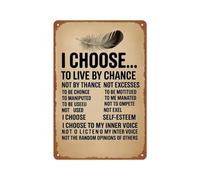 I Choose Belief Tin Sign Aluminum Metal Sign Posters 12x16 Inch For Living Room Bedroom Bathroom Decoration