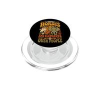 I Choose Horses And Elephants Over People PopSockets PopGrip for MagSafe