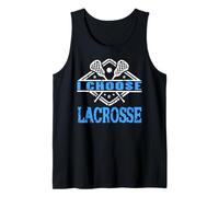 I Choose Lacrosse Player Sport Statement Fan Tank Top
