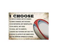 I Choose Metal Tin Signs Football Retro Posters Not The Random Opinion Of Others Plaques Football Club Home Room Inspirational Wall Decor 8x12 Inches